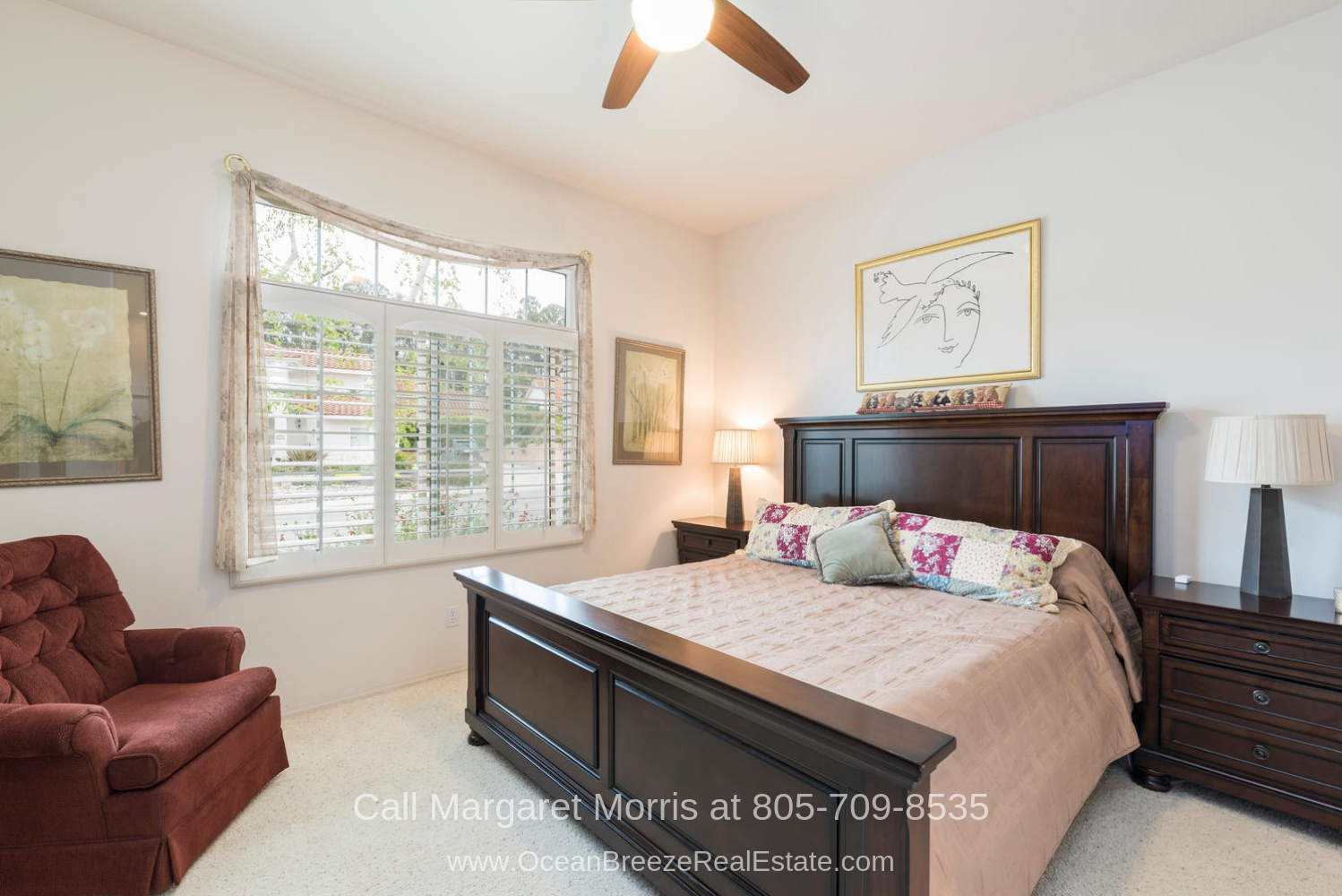 Golf Homes for Sale in The Fairways Nipomo CA -The master bedroom of this golf home in Blacklake Nipomo is large and radiates a cozy appeal.